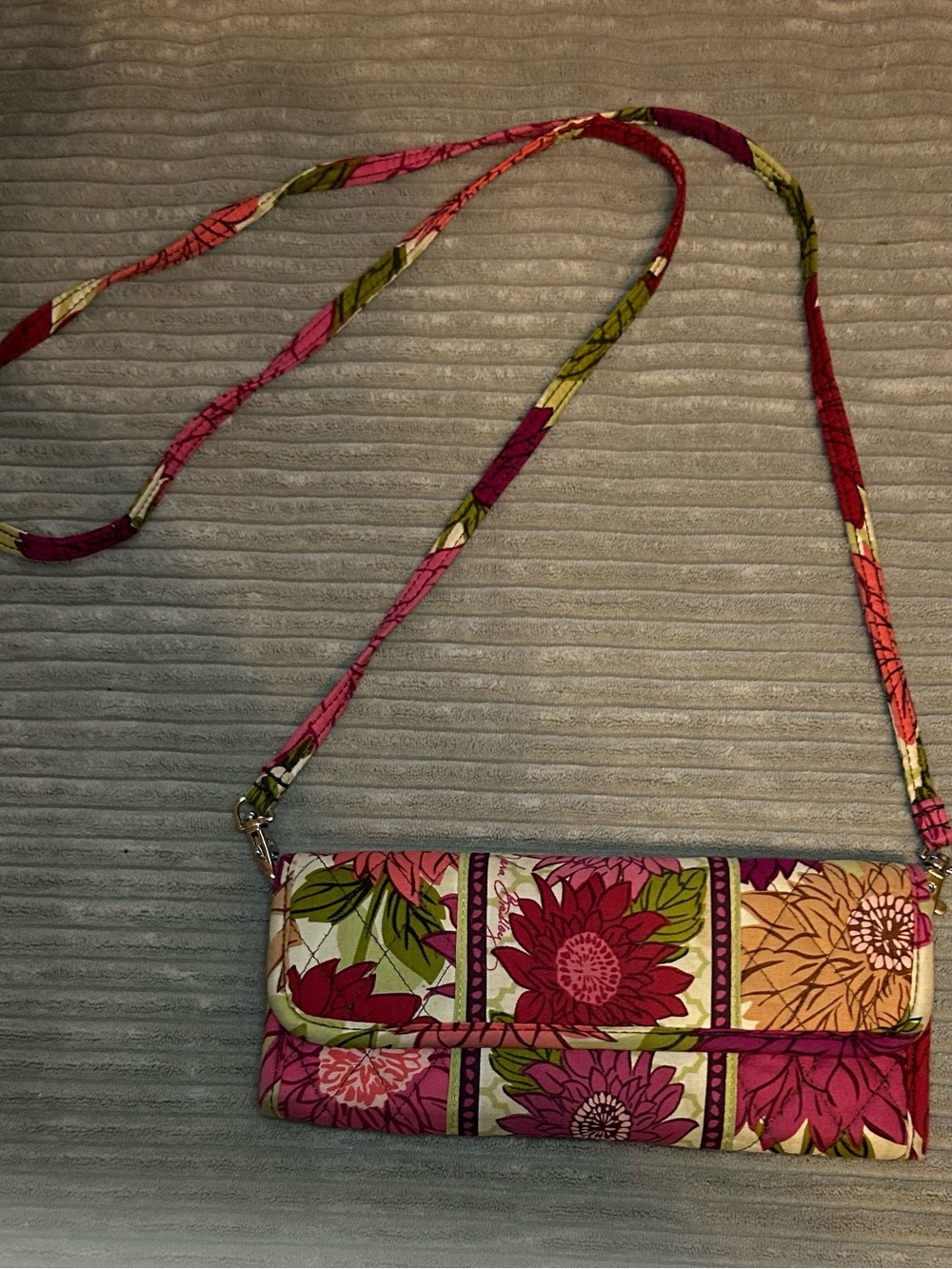 Vera Bradley Quilted Floral Crossbody Clutch